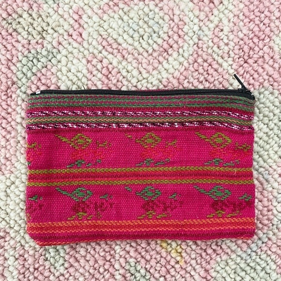 Handbags - bright woven pouch
